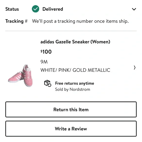 adidas Gazelle Pink and White Sneakers - Picture 5 of 6